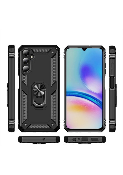 Samsung Galaxy A05S Kılıf Military Armor Ring Case Yüzüklü Standlı Tank Koruma Silikon Kapak