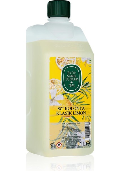 Klasik Limon Kolonyası 1 Lt - Koruma Kilitli Kapak