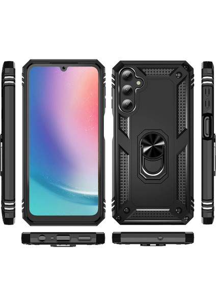 Samsung Galaxy A25 Kılıf Military Armor Ring Case Yüzüklü Standlı Tank Koruma Silikon Kapak