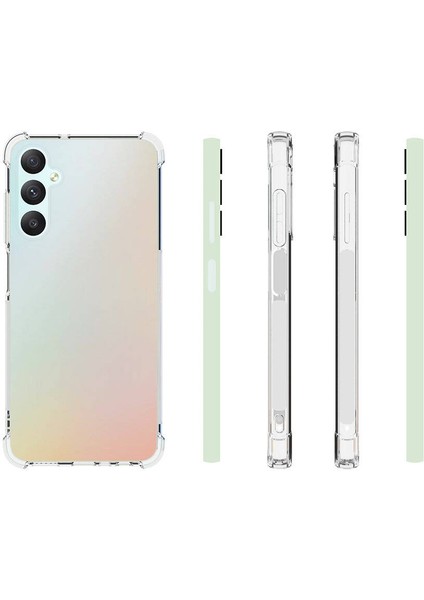 Samsung Galaxy A05S Kılıf Crystal Sert Pc Antishock Darbe Emici Kenar Şeffaf Silikon Kapak