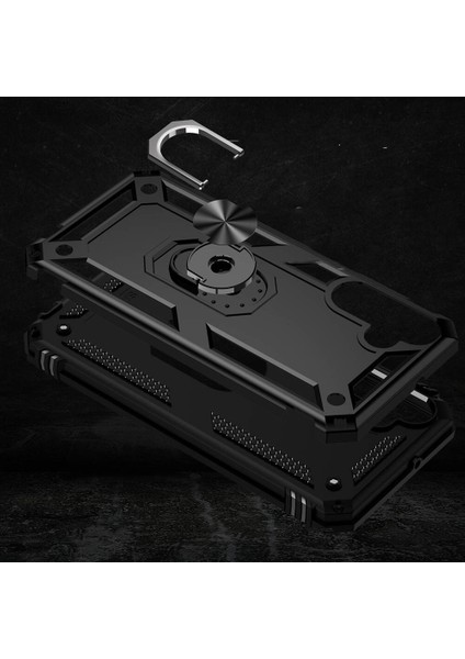 Samsung Galaxy S23 Fe Kılıf Military Armor Ring Case Yüzüklü Standlı Tank Koruma Silikon Kapak