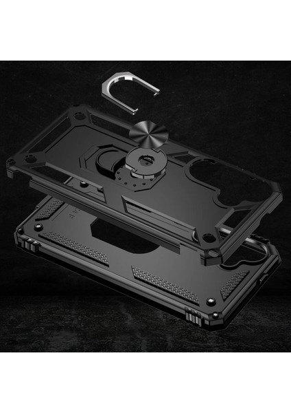 Samsung Galaxy S24 Kılıf Military Armor Ring Case Yüzüklü Standlı Tank Koruma Silikon Kapak