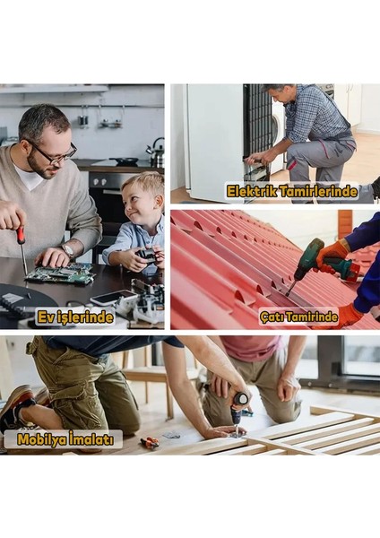 Trapez Çatı Vidası 4.8X19 mm Paket 100 Adet Matkap Uçlu Sac Akıllı Vida Çatı Panel Metal Ağaç Vidası
