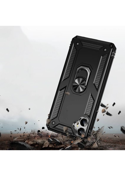 Samsung Galaxy A05 Kılıf Military Armor Ring Case Yüzüklü Standlı Tank Koruma Silikon Kapak