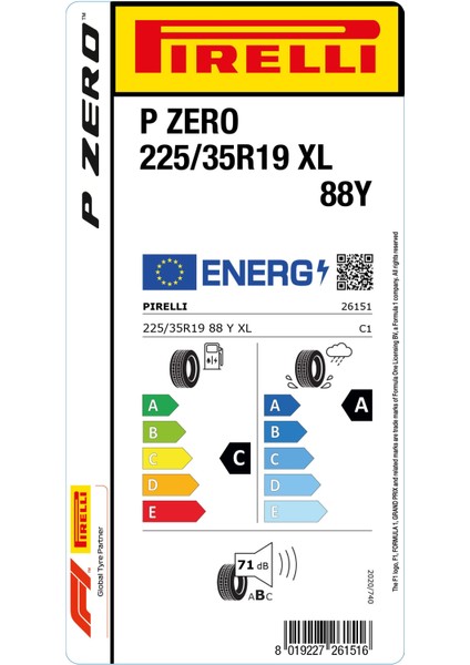 225/35 R19 88Y Xl Pzero Oto Yaz Lastiği ( Üretim Yılı: 2024 ) fiyatları