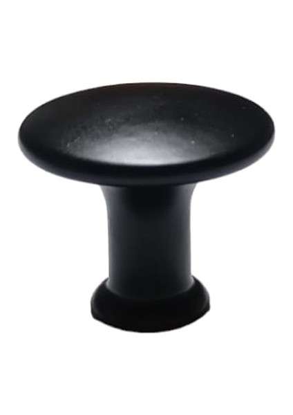 Düz Düğme Kulp Siyah