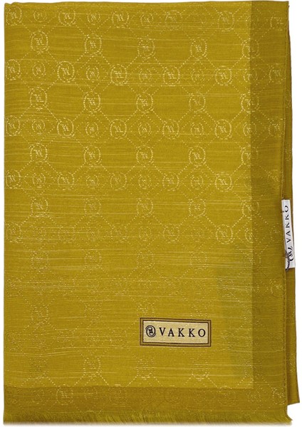 Pamuk Ipek Şal - Monogram - Sarı