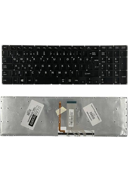 Toshiba ile Uyumlu Qosmio X70-A-L5S, X70-A-M3S, X70-B-102 Notebook Klavye Işıklı Siyah Tr