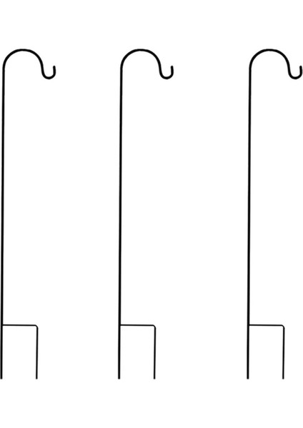 3x Çoban Kanca Pasa Dayanıklı Bahçe Hissesi Açık Metal Bitki Standı Askı Kuş Besleyici Kutup 80.5X10X1 cm (Yurt Dışından)