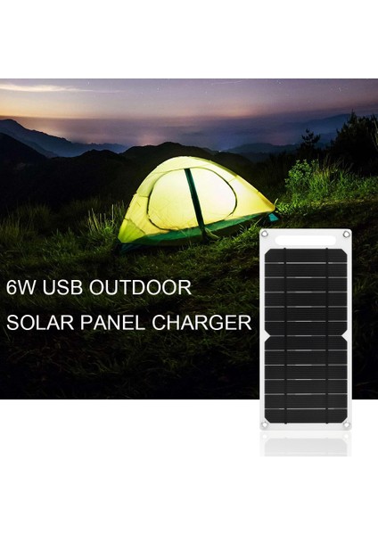 Açık Bisiklet Tırmanma Kamp Piknik Için Güneş Paneli 6W 5V Dış Mekan (Yurt Dışından)
