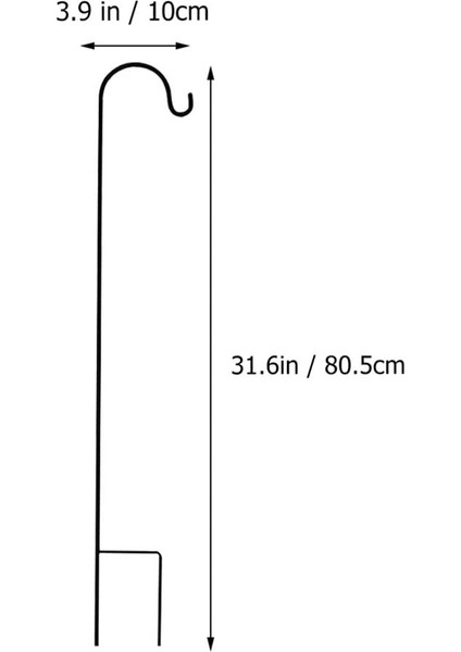 Çoban Kancaları Pasa Dayanıklı Bahçe Hissesi Açık Metal Bitki Standı Askı Kuş Besleyici Kutup 80.5X10X1 cm (Yurt Dışından)