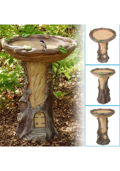 Ağaç Kütüğü Güneş Işığı Süper Mağazasında Minyatür Peri Evi ile Tam Boyutlu Peri Bahçesi Kuş Banyosu (Yurt Dışından) fiyatları