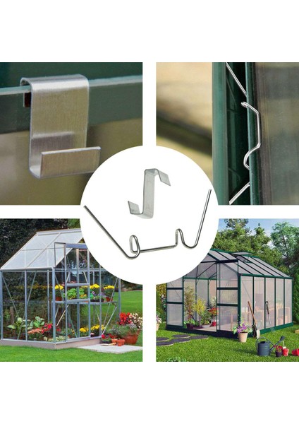 W Yay Telleri-50 Adet * Sera Cam Klipsi-Gümüş (Yurt Dışından)