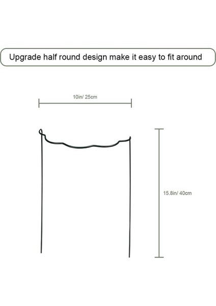 Bitki Destek Halkası-6 x Bahçe Bitki Destek Direği-Yeşil (Yurt Dışından)