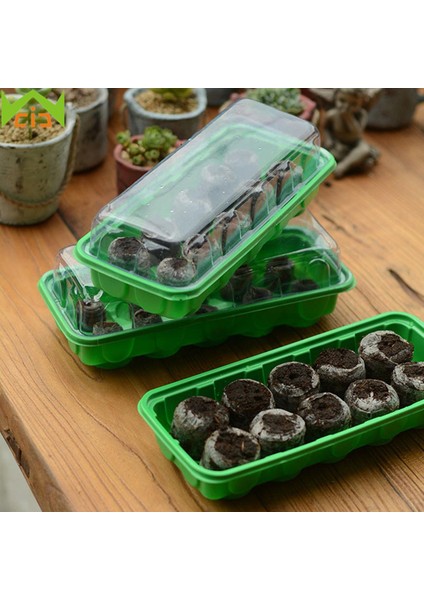 10 Delikli Fide Kutusu Tohumları Başlangıç Tepsisi Fidanlık Saksıları Büyüyen Vaka Bahçecilik Pot Podazz (Yurt Dışından)