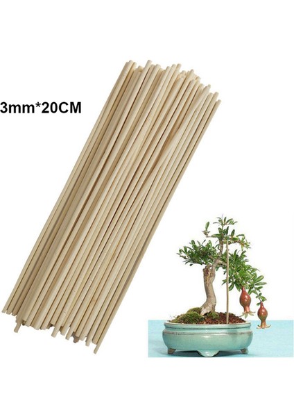 50 Adet Ahşap Bitki Büyüme Desteği Bambu Bitki Çubukları Çiçek Sopa Kamışı Standı Podazz (Yurt Dışından) fırsatları