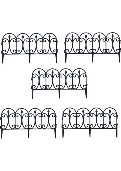 Bahçe Dekorasyonu Dış Mekan Için 5pcs Bahçe Sınır Çiti Dekoratif (Yurt Dışından)