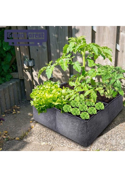 Yeşil Orman Sebze Yetiştirme Kesesi Dayanıklı 4 Izgaralar Çiçek Bitki Yetiştirme Çantaları (Yurt Dışından) indirimleri