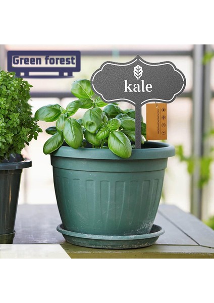 Yeşil Orman Bitki Işaretleyici T-Şekli Etiketler Çiftlik Sera Bitkisel Sebze Bitki Etiketi (Yurt Dışından) fırsatları