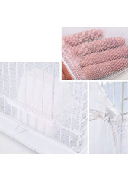 Tohum Yakalayıcı Kuş Kafesi Etek Mesh Guard-1*kuş Kafesi Örtüsü-Beyaz (Yurt Dışından) modelleri