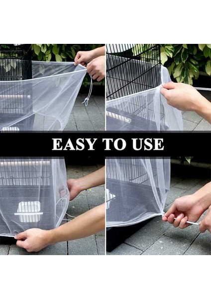 Tohum Yakalayıcı Kuş Kafesi Etek Mesh Guard-1*kuş Kafesi Örtüsü-Beyaz (Yurt Dışından) fırsatları
