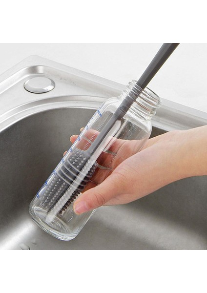 Silikon Bardak Fırça Fincan Scrubber Cam Temizleyici Mutfak Temizleme Aracı Uzun Saplı Karşılaşma (Yurt Dışından)