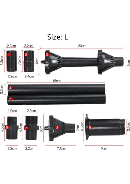 Güneş Enerjili Sprinkler Aksesuarları-18 x Pompa Nozulu Başlıkları-Siyah (Yurt Dışından)