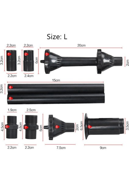 Güneş Enerjili Sprinkler Aksesuarları-18 x Pompa Nozulu Başlıkları-Siyah (Yurt Dışından) indirimleri