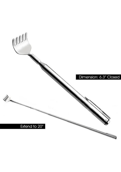 Geri Scratcher Masaj Uzatan Teleskopik Cep Kiti Paslanmaz Çelik Kendinden Masajlı Scratcher Aracı Vücut Boyun Sırt Omuz Için (Yurt Dışından) modelleri