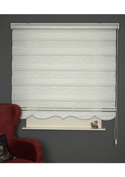 Sarmaşık Jakar Stor Zebra Perde, Balkon Perdesi , Oturma Odası Perdesi (Dayanıklı Alüminyum Kasa) fiyatları