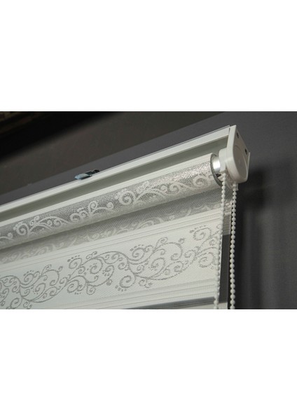 Sarmaşık Jakar Stor Zebra Perde, Balkon Perdesi , Oturma Odası Perdesi (Dayanıklı Alüminyum Kasa) fırsatları