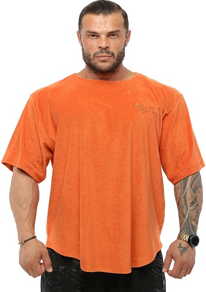 Oversize Nakışlı Havlu Rag Top T-Shirt Bgsm 3344
