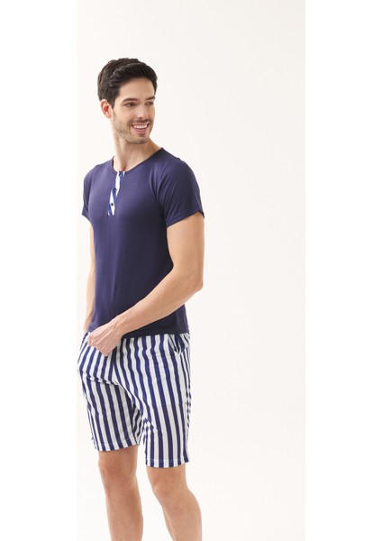 Çizgili Viskon 3'Lü Erkek Pijama Takımı fiyatları