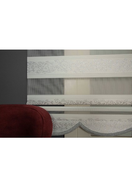 Sarmaşık Jakar Stor Zebra Perde, Balkon Perdesi , Oturma Odası Perdesi (Dayanıklı Alüminyum Kasa) modelleri