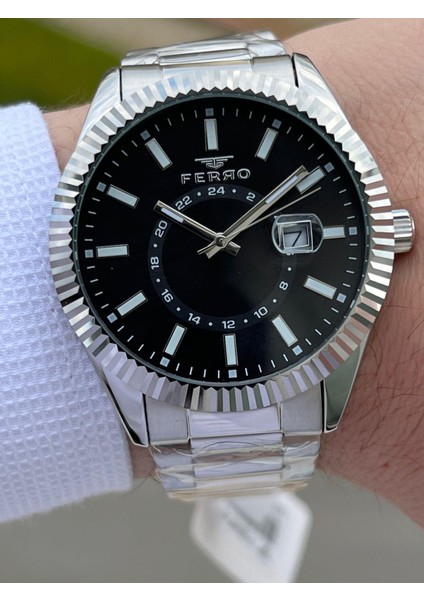 Çelik Kordon Iç Fonksiyonları Aktif Chronograph 30 mt Su Geçirmez Erkek Kol Saat EFT118-A8