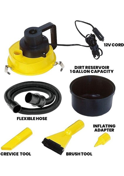 Araba Elektrikli Süpürge Araba Çok Fonksiyonlu Elektrikli Süpürge Taşınabilir Elektrikli Süpürge Islak ve Kuru Evrensel Araba Malzemeleri (Yurt Dışından) fırsatları