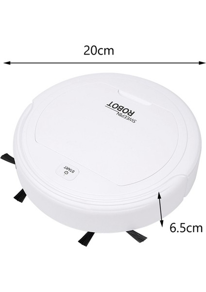 Otomatik Robot Temizleyici Akıllı Zemin Robotu Elektrikli Süpürge Otomatik Temizleyici Kenar Temiz Ev Zemin Süpürme Robotu, Siyah (Yurt Dışından) fiyatları