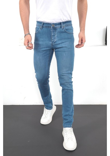 Erkek Likralı Denim Slim Fit Jeans