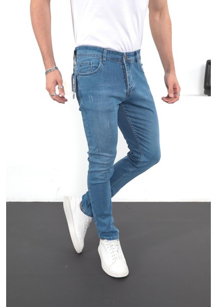 Erkek Likralı Denim Slim Fit Jeans