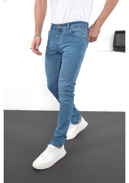 Erkek Likralı Denim Slim Fit Jeans