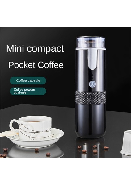 Elektronik Kahve Makinesi Şarj Edilebilir Espresso Makinesi Taşınabilir Araba Kahve Öğütülmüş Kahve ve Espresso Seyahat Kamp (Yurt Dışından)