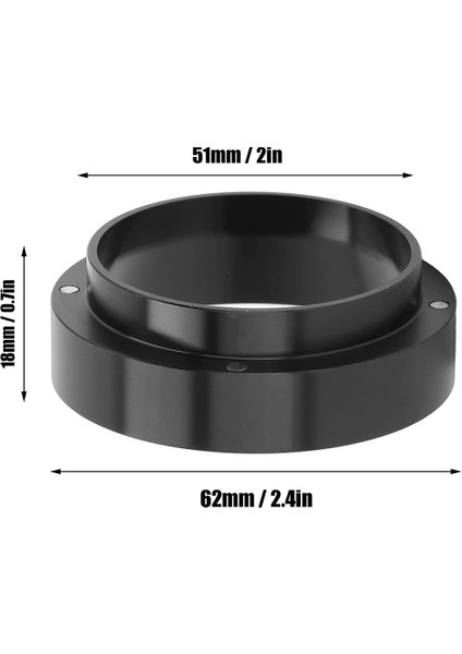 51MM Espresso Dozaj Hunisi, Manyetik Halka Kahve Makinesi Aksesuarları Bira Kahve Sabotaj Tozu Aracı (Siyah) (Yurt Dışından)