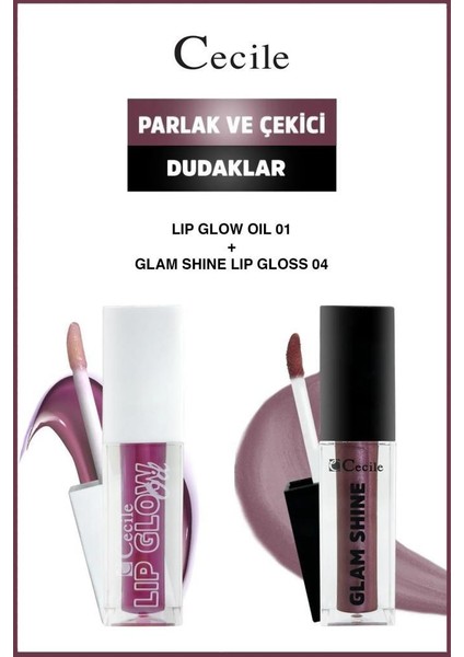 Glam Shine-Lip Oil Parlak Dudaklar Bakım Ve Makyaj Seti 01-04