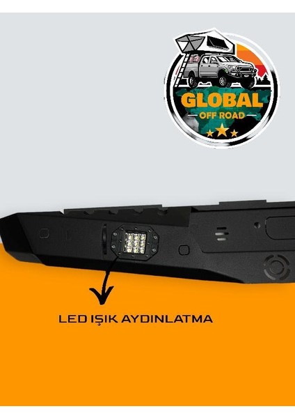 Mercedes X-Class Led’li Arka Çelik Tampon