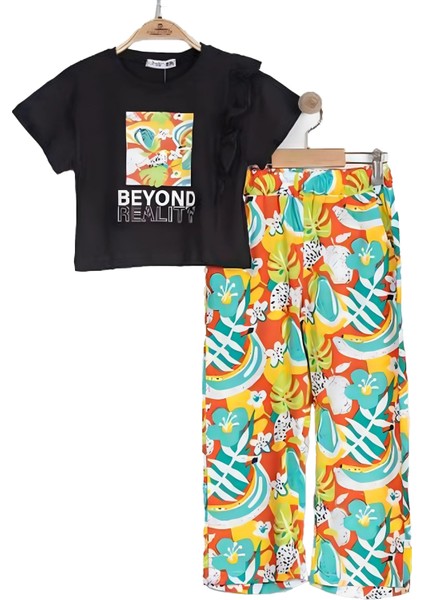 (6-9) Beyond Kız Çocuk 2'li Takım - Siyah modelleri