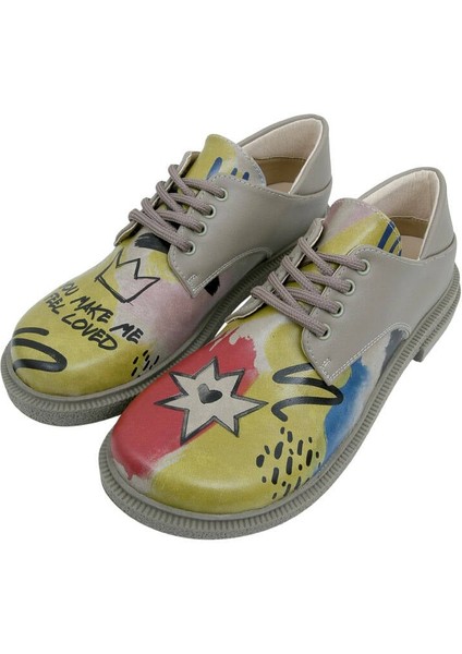 Kadın Vegan Deri Çok Renkli Günlük Ayakkabı - The Creation of the Collage Tasarım