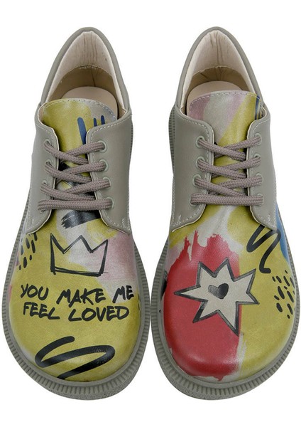 Kadın Vegan Deri Çok Renkli Günlük Ayakkabı - The Creation of the Collage Tasarım fiyatları