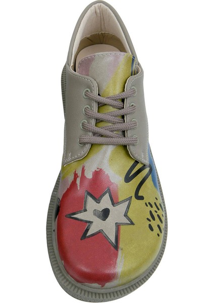 Kadın Vegan Deri Çok Renkli Günlük Ayakkabı - The Creation of the Collage Tasarım indirimleri