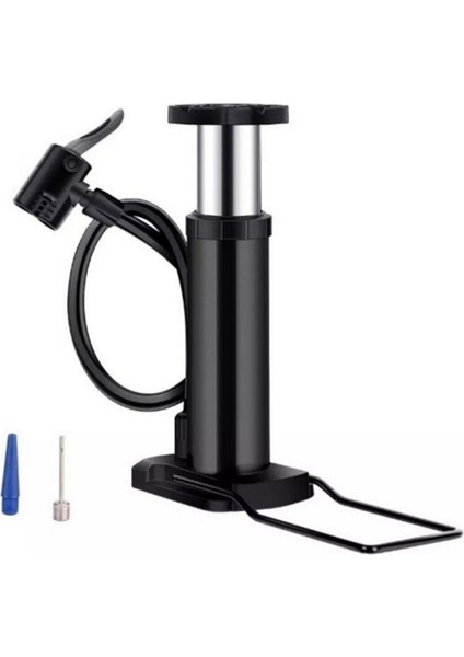Ayak Basmalı Kaliteli Plastik Bisiklet Pompa Lastik Hava Şişirme Pompası Araba - Motor - Bisiklet - Top - Bot Hava Pompası 18 cm