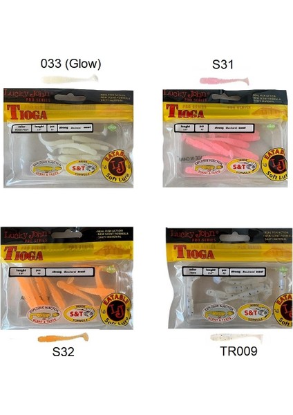 Tioga 2'' (5.08 cm) 10Pcs LRF Silikon Yem